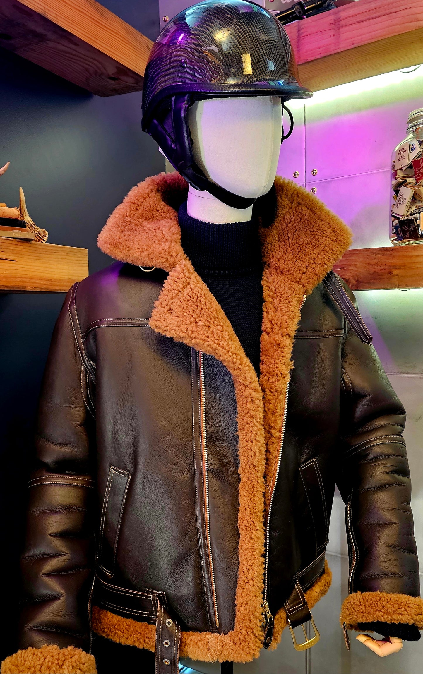 Gold Top: The "Battle of Britain" 1940 RAF Sheepskin Flying Jacket - Dark Brown